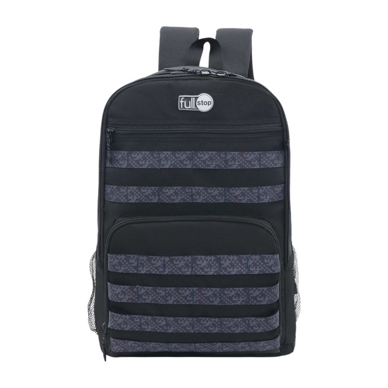 Full Stop Panelled Backpack in Black for Kids - Image 1